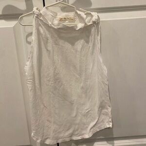 White Free People tank with knot detailing